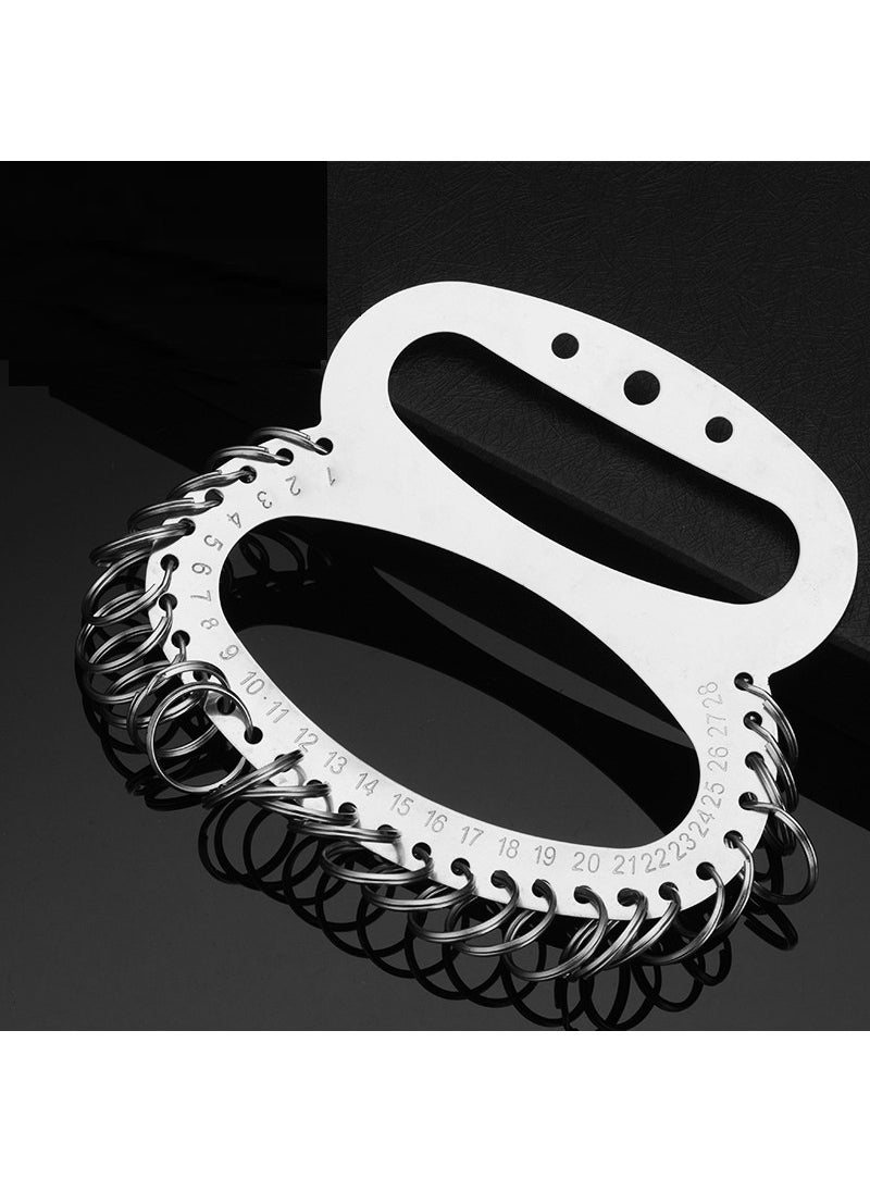 Rubik Multi Ring Thickening Stainless Steel Key Disk Management Warehouse Key Chain, Hanging Key Hotel (28 Key Chian)  - Image 3