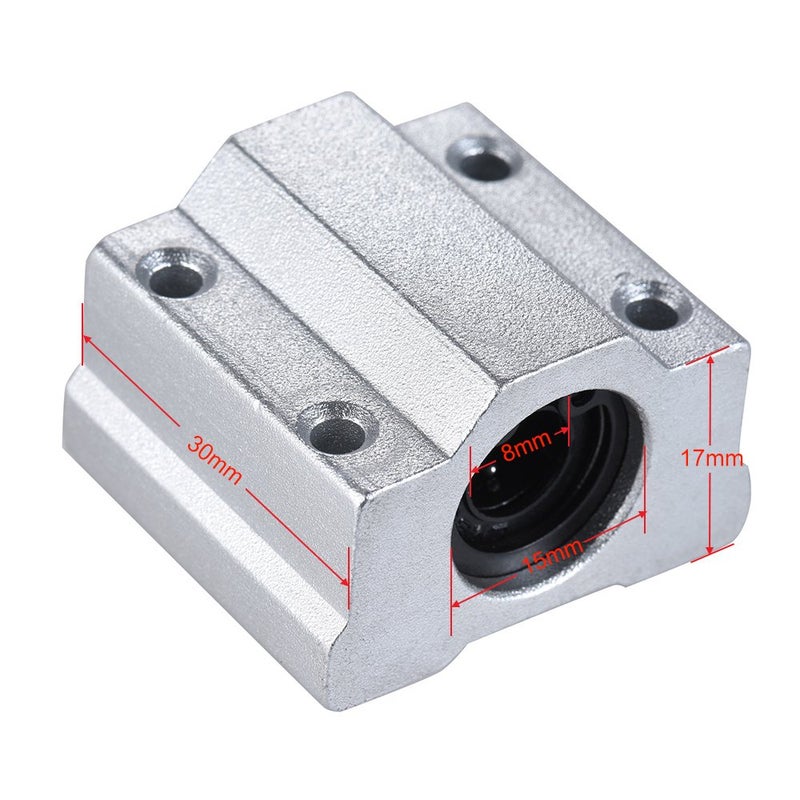 SCS8UU Linear Motion Ball Bearing Block CNC Router Slide Unit 3D Printer DIY Kit Parts (8mm)-10 Pieces - Image 4