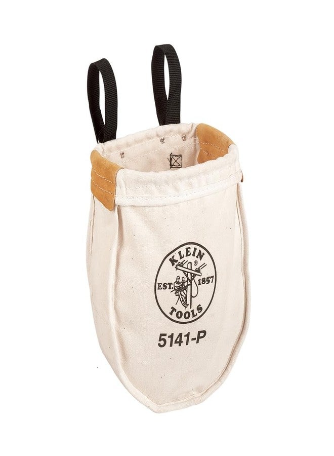 Klein Tools 5141P Heavy Tool Bag, No. 8 Canvas Utility Bag, Reinforced with Tough Tanned Leather, Loop Belt Connection - Image 1