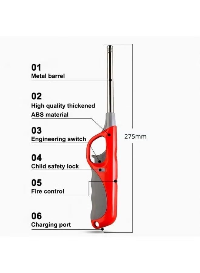 Multi Purpose Torch Lighter Set of 3 Refillable Butane Windproof Stainless Steel for Kitchen and BBQ - Image 3