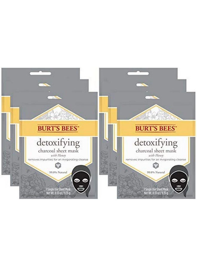 Burts Bees Detoxifying Charcoal Sheet Mask, 6 Count  - Image 1