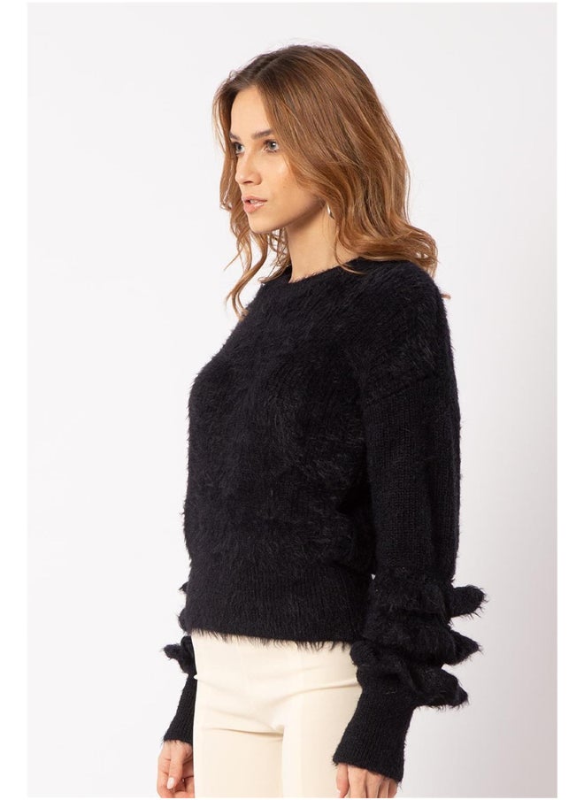 ASTK - Women Sweater with Ruffles - Image 1