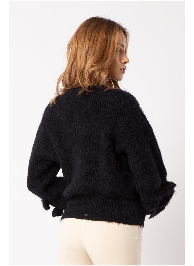 ASTK - Women Sweater with Ruffles - Image 1