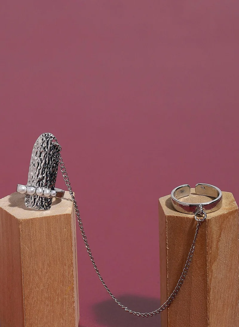 SOHI Shimmering Beauty Dazzling Artificial Ring Jewellery