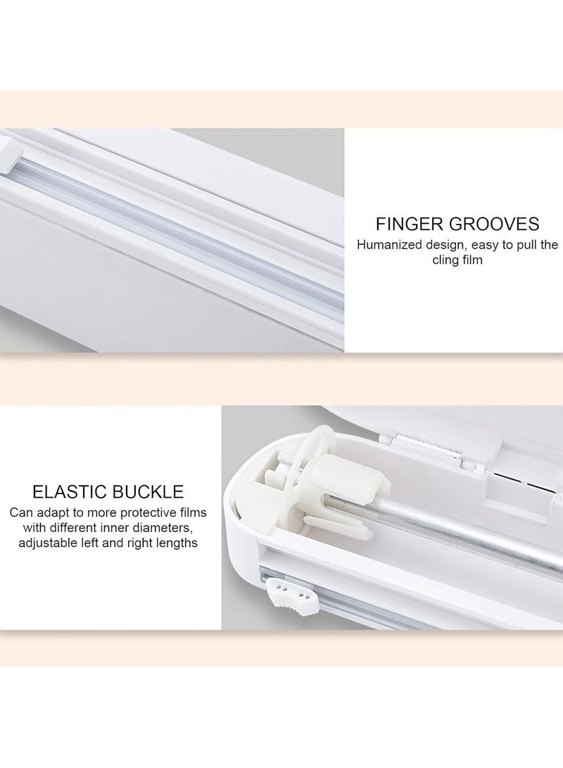 Reko Film Cutter Plastic Wrap Cutter Adjustable Storage Cutting Box Plastic Wrap Dispenser Kitchen Accessories  - Image 2