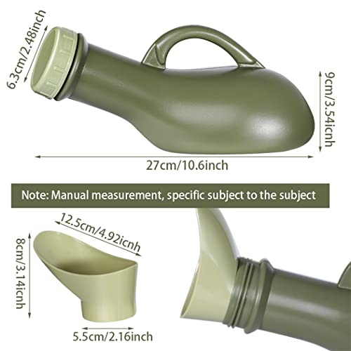 CUNQN Urinal Travel Toilet Urinal Bottles with Funnel Pee Bottle Urinals Unisex Portable Urine Bottle Pee Container for Camping Outdoor Car Travel 1000ML - Image 4