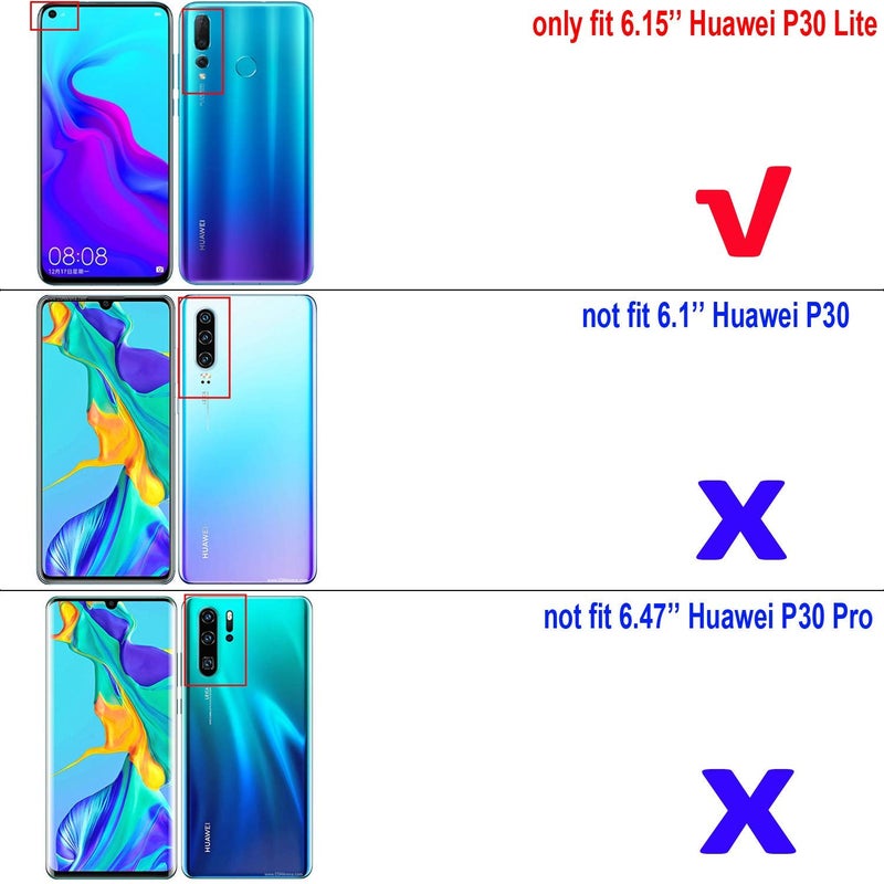 MaiJin Compatible with Huawei P30 Lite Case, Metal Ring Grip Kickstand Shockproof Hard Bumper (Works with Magnetic Car Mount) Dual Layer Rugged Cover for Huawei P30 Lite, Nova 4E (Red) - Image 2