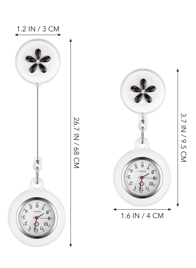 Oasisgalore Nurse Watch, Nurse Lapel Watch Clip On Watch Retractable Nurse Fob Watch Nursing Watch for Nurse Doctor  - Image 2