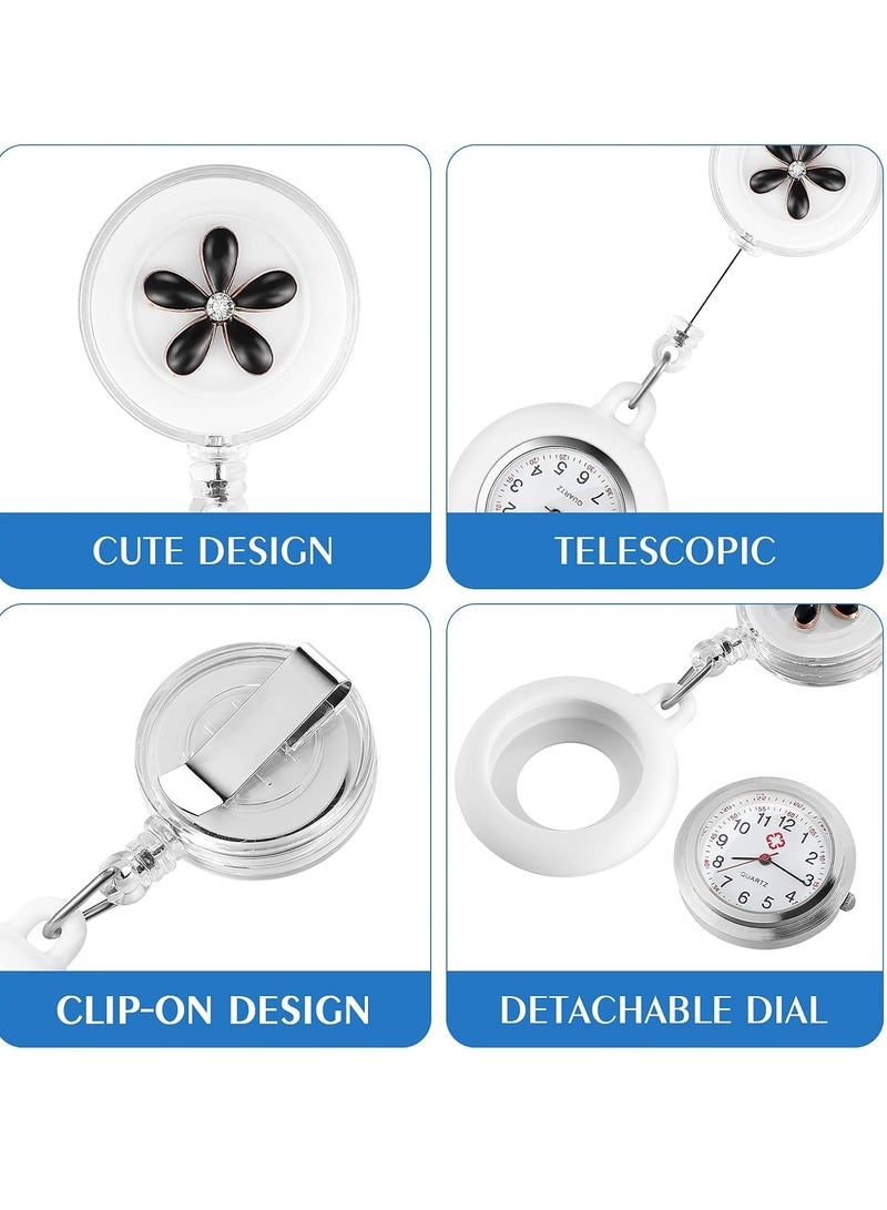 Oasisgalore Nurse Watch, Nurse Lapel Watch Clip On Watch Retractable Nurse Fob Watch Nursing Watch for Nurse Doctor  - Image 4