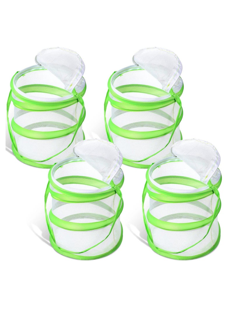 Y&D - 4 Pcs Butterfly Habitat Cage Bulk, Insect Net Giant Collapsible Mesh Terrarium Pop-up Clear Caterpillars with Zipper Door(5.51 x 7.09 Inch) - Image 1