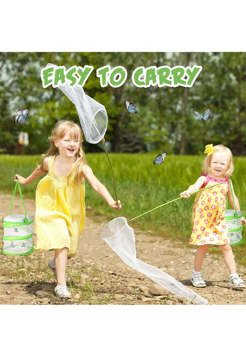 Y&D - 4 Pcs Butterfly Habitat Cage Bulk, Insect Net Giant Collapsible Mesh Terrarium Pop-up Clear Caterpillars with Zipper Door(5.51 x 7.09 Inch) - Image 1