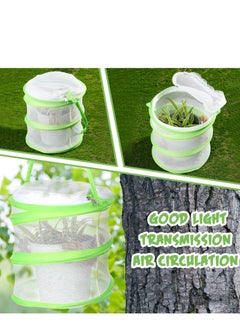 Y&D 4 Pcs Butterfly Habitat Cage Bulk, Insect Net Giant Collapsible Mesh Terrarium Pop-up Clear Caterpillars with Zipper Door(5.51 x 7.09 Inch)  - Image 2