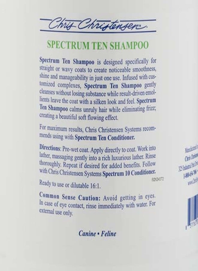 Chris Christensen Spectrum Ten Dog Shampoo, Groom Like a Professional, Gentle Cleansing, Gorgeous Shine, Made in USA, 3.8L - Image 3