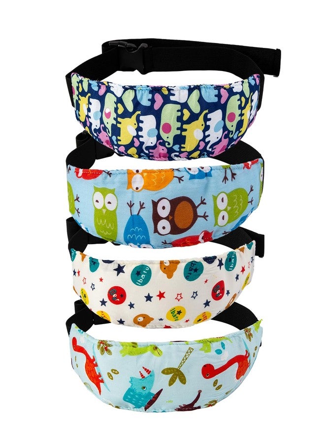 JFRHUDS 4Pack Baby Head Support for Car Seat, Adjustable Airplane Head Strap for Sleeping - Toddler Car Seat Head Support Pillow with Safety Rest Design for Infant and Child - Image 1