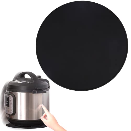 Sageme Sliding Mats for Ninja Foodi and Instant PotKitchen Appliance Sliding Round MatsSlide Mats for Moving Small Appliances Coffee Makers Pressure CookerAir Fryer Rubber 15 inch Diameter