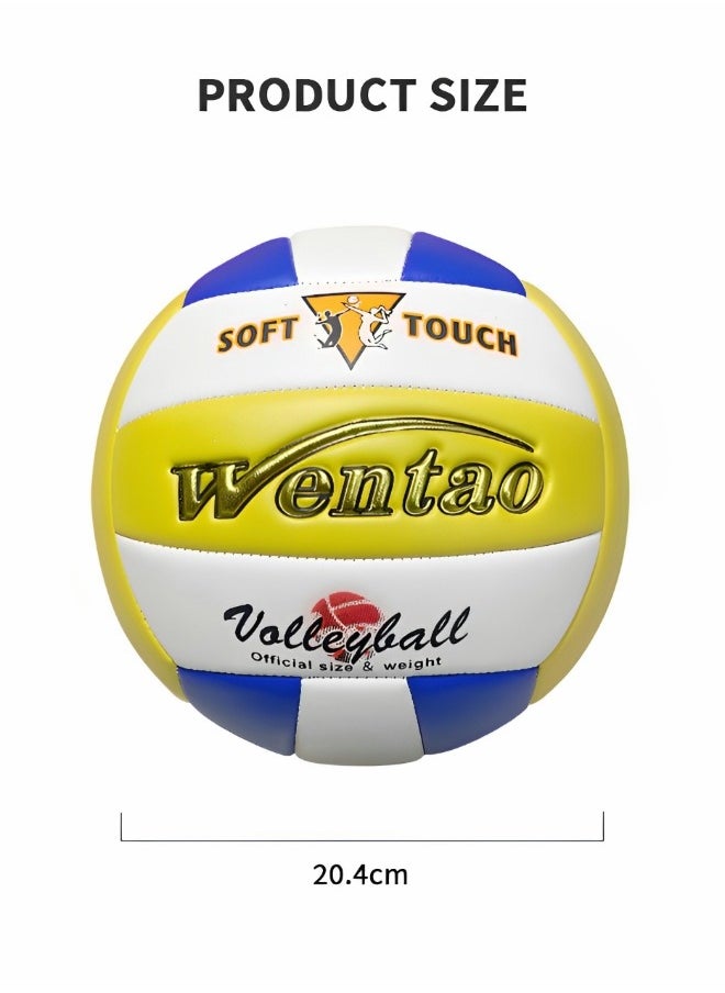GROIC - Official Size 5 Volleyball, Waterproof Soft Indoor Outdoor Volleyball  for Beach Play, Game,Gym,Training Soft Beach Sand Volleyball for Beginner Teenager Adult(With Pump) - Image 1