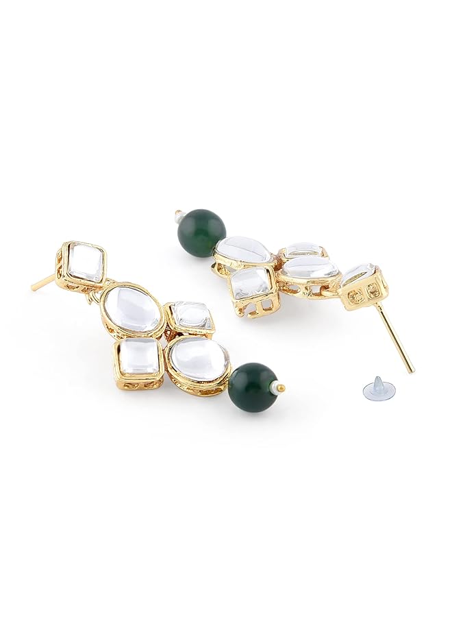 erorex Kundan And Pearls Jewelery Set For Women Golden Zpfk8530 - Image 3