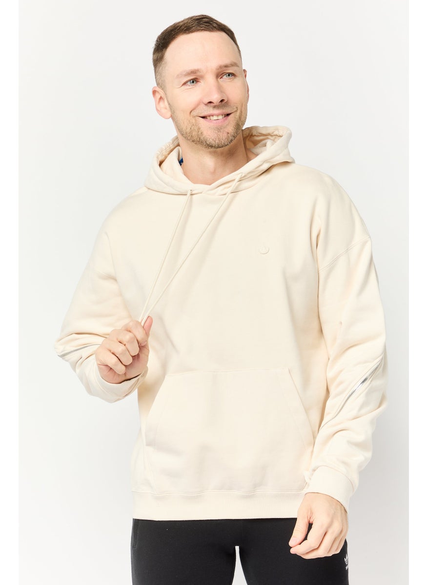 adidas Originals Men Sportswear Fit Long Sleeves Outdoor Hoodie, Cream  - Image 1