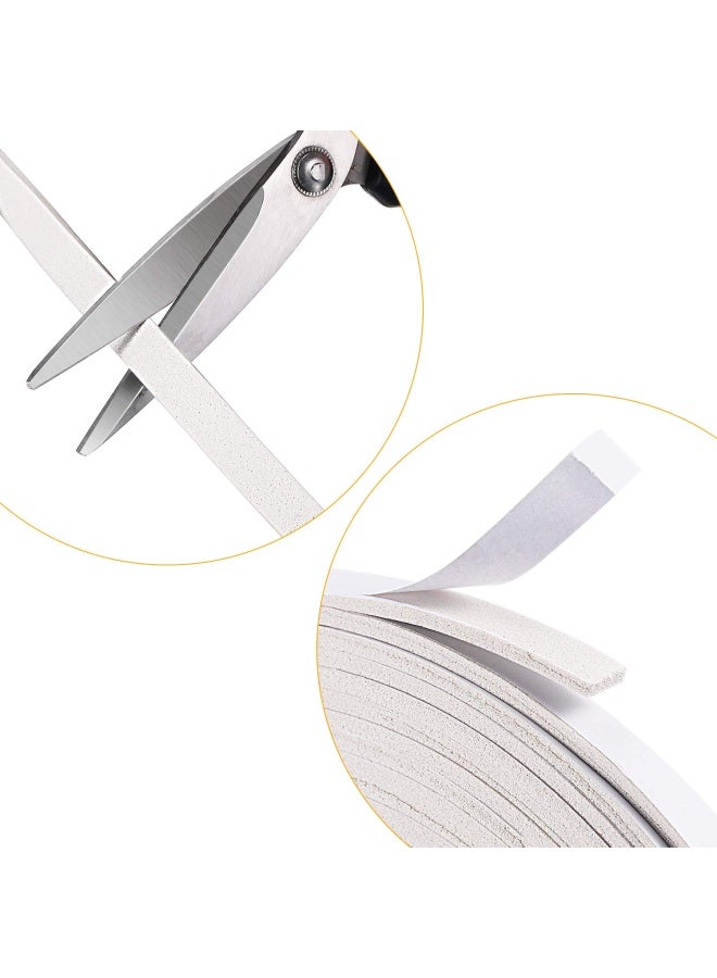 Hestya 10 M Foam Draught Excluder Weather Strip Tape Weatherstrip Weather Seals For Window Door Sealing 3 Mm White - Image 3
