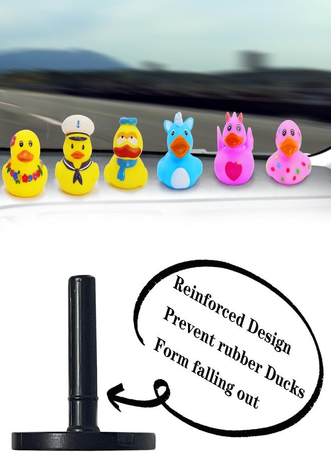 Yomwet 12pcs Duck Plug - Rubber Duck Mount, Black Plastic Duck Plug Holder for Car Dash and Jeep Fixed Display, Gift for Jeep Lover, Includes Double-Sided Stickers Inside（Excluding Rubber Duck） - Image 3