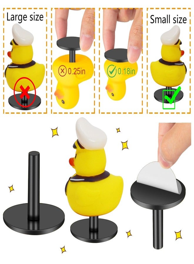 Yomwet 12pcs Duck Plug - Rubber Duck Mount, Black Plastic Duck Plug Holder for Car Dash and Jeep Fixed Display, Gift for Jeep Lover, Includes Double-Sided Stickers Inside（Excluding Rubber Duck） - Image 5