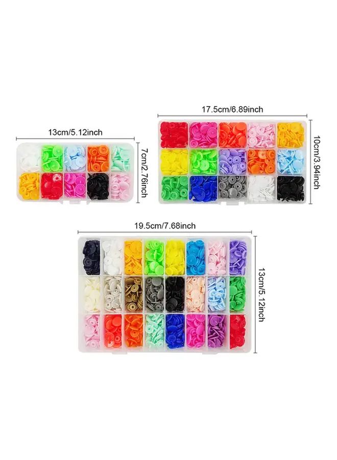 100 Sets T5 Plastic Snap Buttons No Sew Fasteners For Clothing Bags Crafts - Image 3