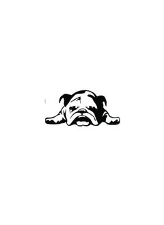 SM4U dog printed car sticker, 15 x 15 cm - black and white
