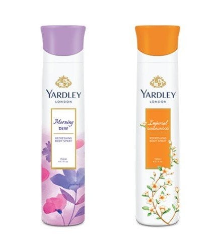 Yardley London Deodorant Spray For Women Morning Dew And Sandalwood Combo Pack 2 (150 Ml)