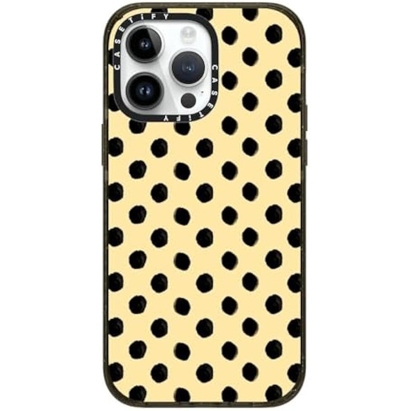 كاستيفي كاسيتي جراب امباكت ايفون 14 برو ماكس 【4X تم اختباره من الدرجة العسكرية ضد السقوط/ حماية من السقوط بطول 8.2 قدم/ متوافق مع ماج سيف】 - باتركريم بليس - اسود شفاف - Image 1