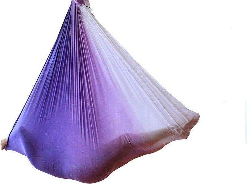 Flife Aerial Yoga Hammock kit- Yoga Swing Multicolor 5 yards-Flying Yoga Include Daisy Chain,Carabiner and Pose Guide - Image 2
