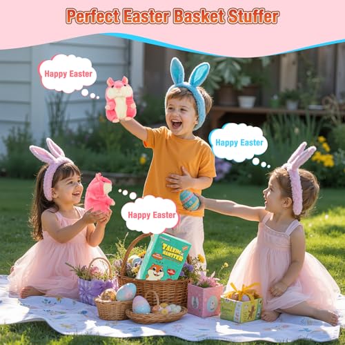 Qrooper Talking Hamster Toddler Stuffed Animal Toys for Boys Girls 2 3 4 5 6 Year Old Repeats What You Say Interactive Plush Sensory Companion Toy for Kids Easter Basket Stuffers Birthday Gifts - Image 5