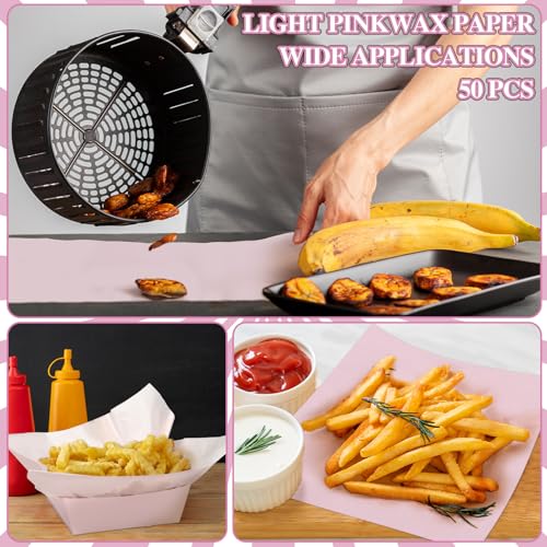 Geosar 100 Pcs Pink Paper Food Trays Bulk Disposable Food Boat with Pink Wax Paper Wrapping Disposable Serving Snack Trays Nacho Plates for Carnival Picnic Birthday Party - Image 5