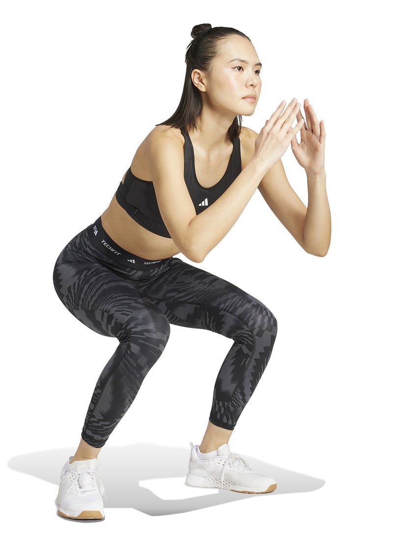 Adidas 7/8 Techfit Printed Leggings - Image 5