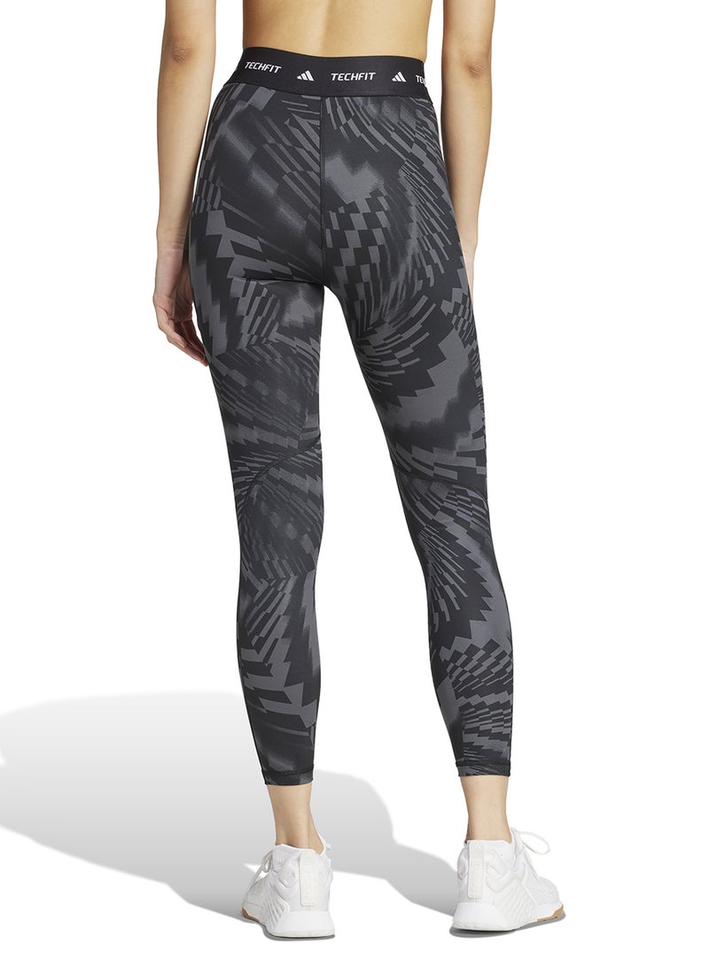 Adidas 7/8 Techfit Printed Leggings - Image 2