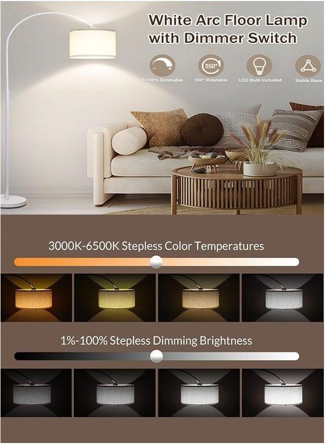 HOMESTAR Floor Lamp with Magnetic Remote Control for Living Room, 12W LED Bulb Included, Adjustable Modern Tall Standing Bedroom  - Image 2