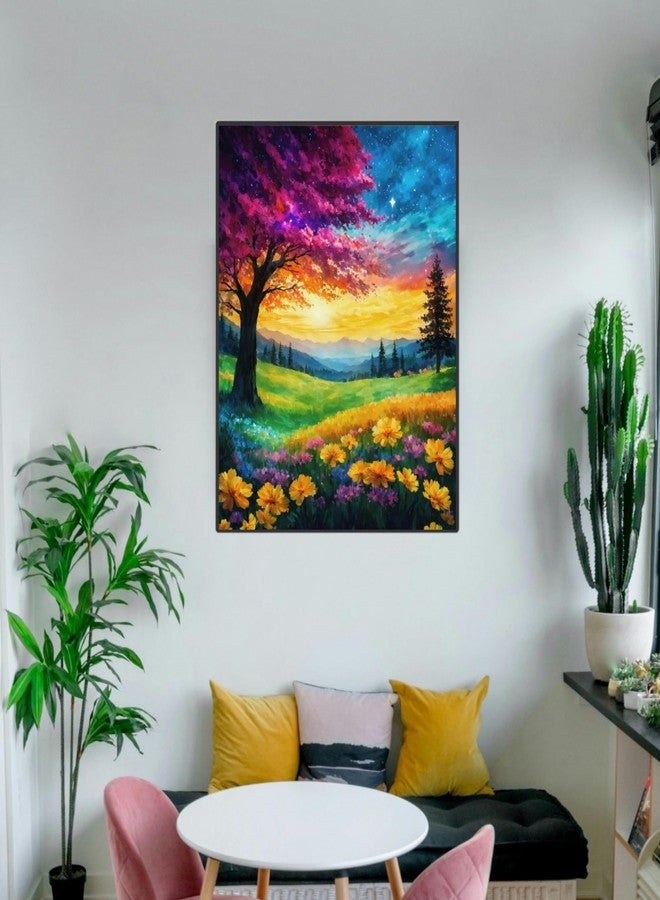 ldazao Paint By Numbers Kit For Adults, Scenery Paint By Numbers,Tree Painting By Numbers For Adults, Diy Oil Painting For Kids, Without Frame Paint By Number On Canvas For Gift Home Wall Decor(16x20inch) - Image 4