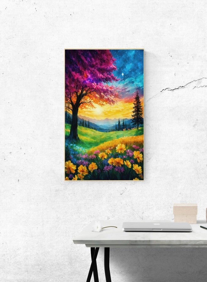 ldazao Paint By Numbers Kit For Adults, Scenery Paint By Numbers,Tree Painting By Numbers For Adults, Diy Oil Painting For Kids, Without Frame Paint By Number On Canvas For Gift Home Wall Decor(16x20inch) - Image 3
