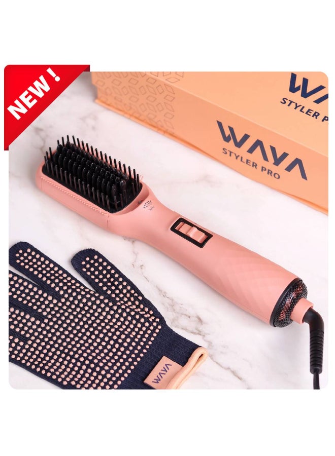 وايا ستايلر برو وردي فرشاة تدمج بين مجفف الشعر وسيراميك بدون هواء لتحصلي على نتائج الصالونات - Image 2