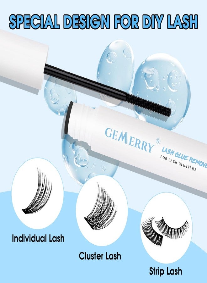 GEMERRY جيميري مزيل الرموش لتمديد الرموش 5 مل مزيل تمديد الرموش لمجموعات الرموش مزيل تمديد الرموش تركيبة لطيفة فرشاة ماسكارا مزيل لصق الرموش - Image 4