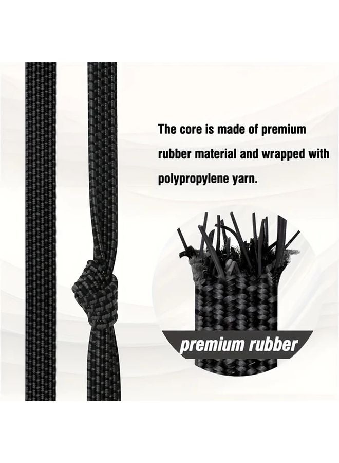 أربعون بوصة من الأحزمة المرنة السوداء الثقيلة ذات الخطاطيف، قابلة للتعديل وذات مرونة عالية لخيام التخييم والدراجات والشاحنات. - Image 4