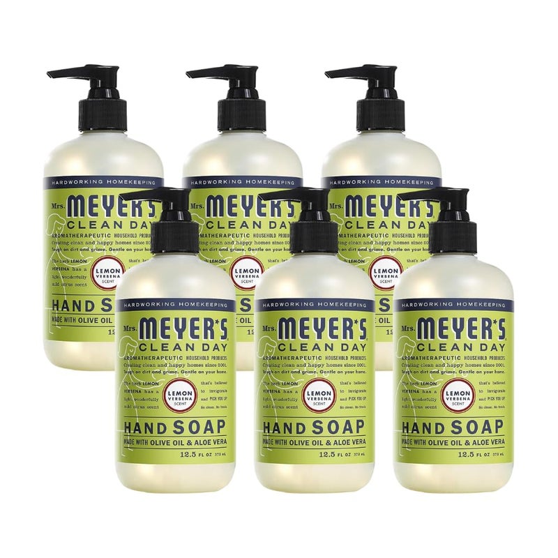 Mrs Meyers Liquid Hand Soap Lemon Verbena 125 Fl Oz Pack of 6