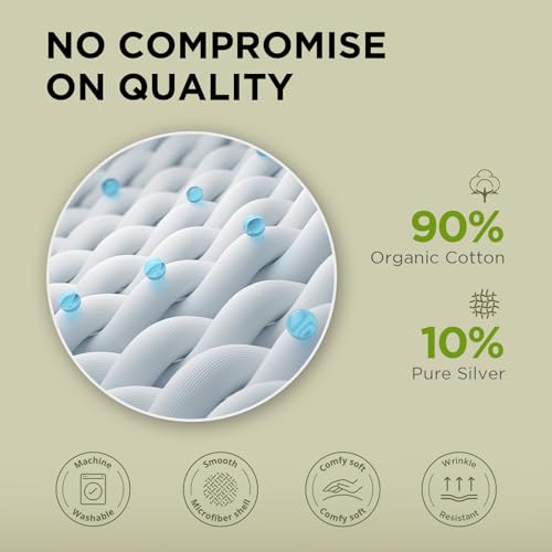 Newise Grounding Sheets10 Pure Silver Fiber 90 Organic Cotton Grounded Well Bed Sheet Conductive Fitted Sheet for Better Sleep Queen Size 60x 80x 15 Gray - Image 3