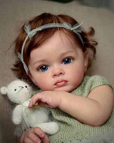 KOKOMANDY Reborn Baby Dolls Boy Girl 24 Inch 60cm Realistic Silicone Reborn Toddler Doll Real Size Soft Body Weighted Baby Doll Closed Mouth Newborn Toddler Toy Gifts - Image 5