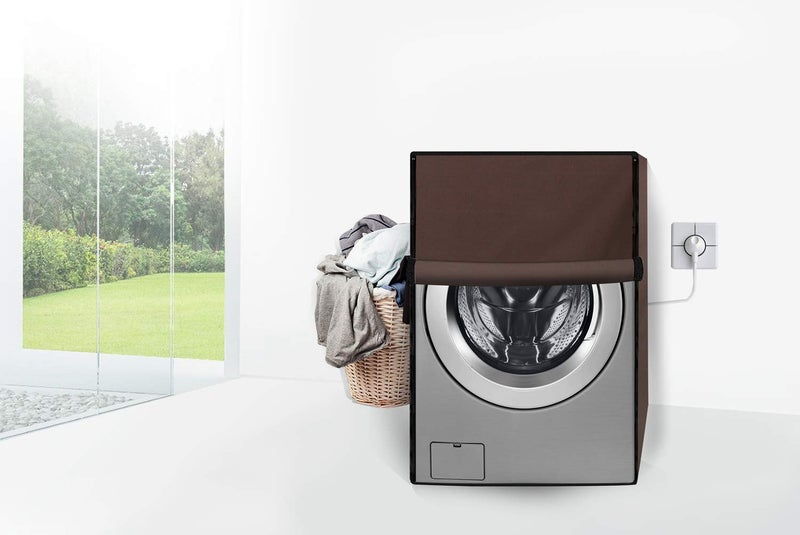 Wings Star Washing Machine Cover for LG 9 Kg Fully-Automatic Front Load FHV1409ZWB - Waterproof & Dustproof Cover Coffee - Image 2