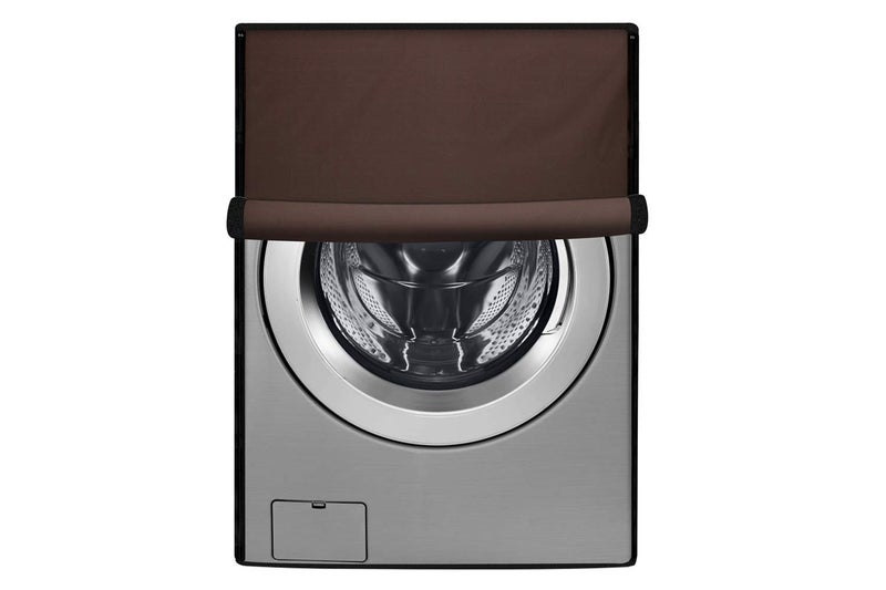 Wings Star Washing Machine Cover for LG 9 Kg Fully-Automatic Front Load FHV1409ZWB - Waterproof & Dustproof Cover Coffee - Image 1