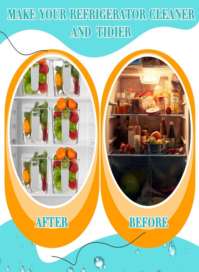 Havawish مجموعة هافاويش المكونة من قطعتين من حاويات الثلج ومغرفة مرنة، حاوية ثلج بلاستيكية للفريزر بمقبض قابل للسحب، دلو تخزين شفاف مع مغرفة دلو (رمادي، 10.83 × 4.92 × 4.33 بوصة) - Image 4