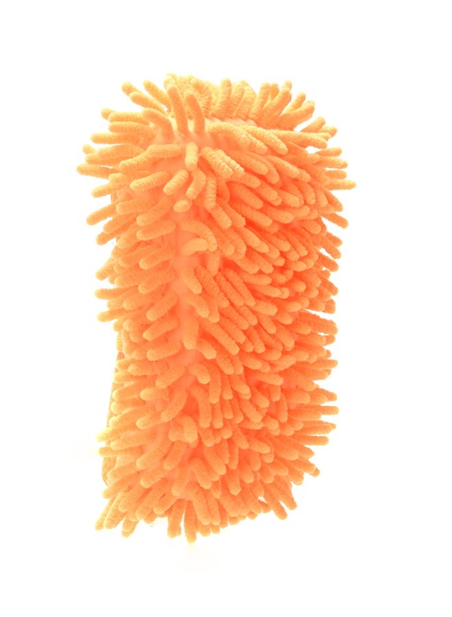 لوازم اسفنج تنظيف سيارة برتقالي 65 جرام - إسفنجة غسيل سيارة ميكروفايبر شنيل غير قابلة للخدش مع قبضة قفّاز وطريقة غسيل واش مِتس، مناسبة لغسل السيارة، الشاحنة، السيارات ، المركبات، القارب والدراجة النارية - Image 3
