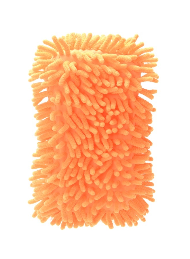 لوازم اسفنج تنظيف سيارة برتقالي 65 جرام - إسفنجة غسيل سيارة ميكروفايبر شنيل غير قابلة للخدش مع قبضة قفّاز وطريقة غسيل واش مِتس، مناسبة لغسل السيارة، الشاحنة، السيارات ، المركبات، القارب والدراجة النارية - Image 2