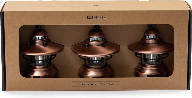 Barebones Edison Mini Lantern (Copper) - 3 Pack - Image 3
