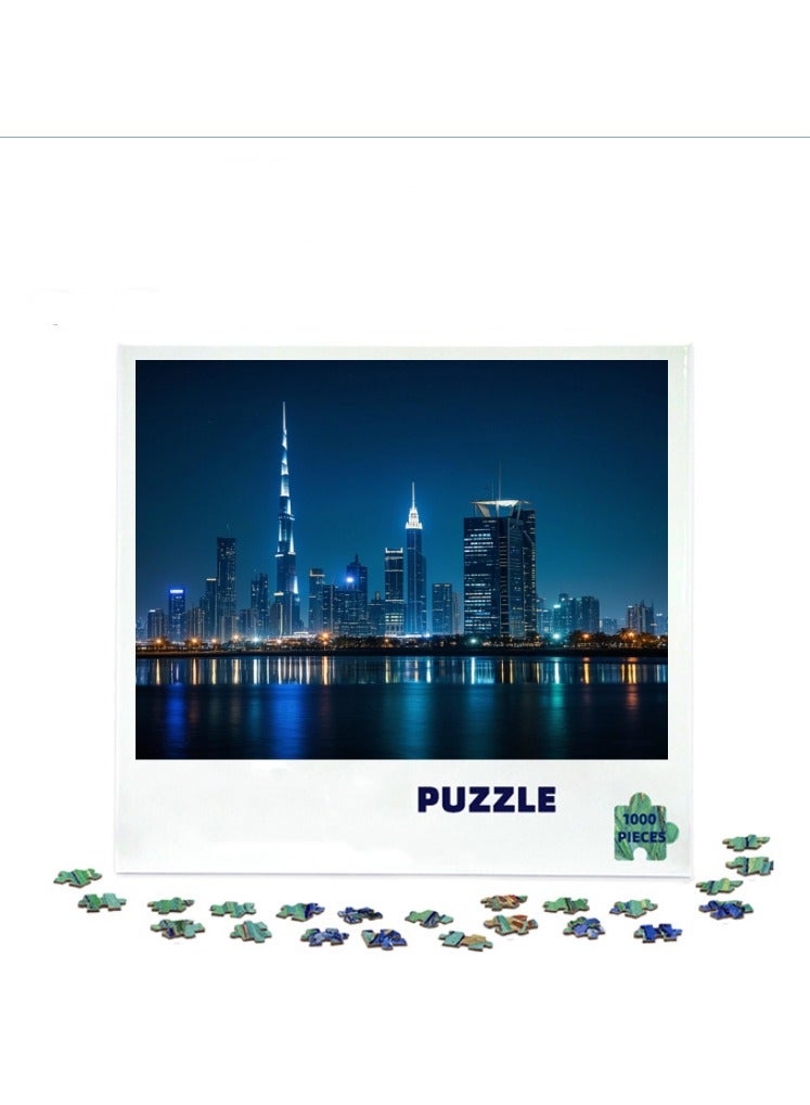 Anna 1000-Piece Colorful Cityscape Puzzle for Mindful Entertainment - Image 1